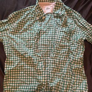 Green checkered Lacoste shirt